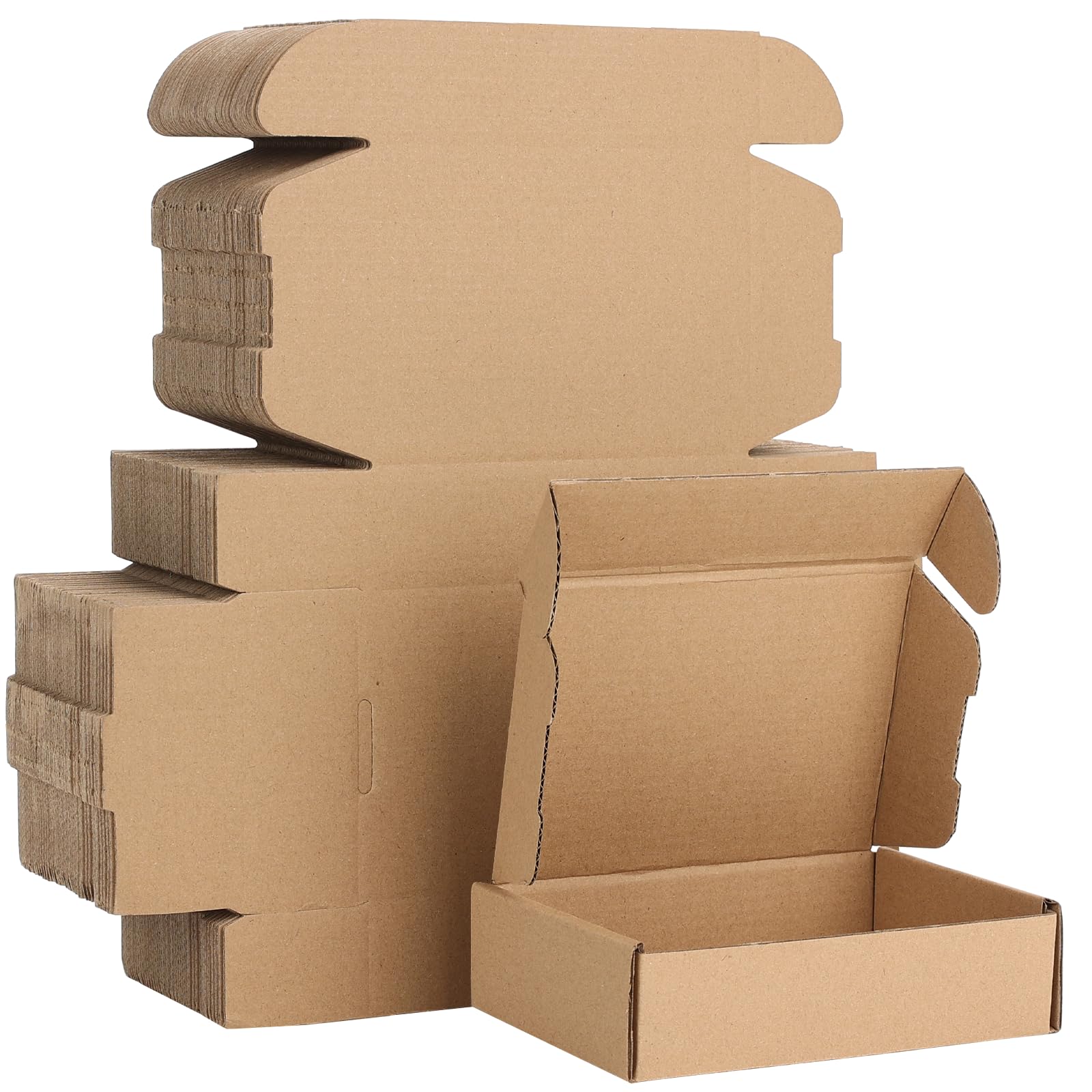 Photo 1 of 100 Pcs 6 X 4 X 1.6 Inches Shipping Boxes Corrugated Cardboard Boxes Mailing Packaging Boxes for Packing Moving Storage Small Items Small Shipping Mailer Box