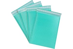 Bubble Mailers 4X6 Inch 50 Pack Small Padded Envelopes Poly Thicken Padded Self Seal Envelopes Bags (Teal)