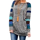 HARHAY 2025 Women's Cotton Knitted Long Sleeve Lightweight Tunic Sweatshirt Tops