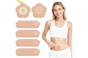 JUGPUN 50 PCS Disposable Castor Oil Patches, Upgraded Leak-Proof Self-Adhesive Castor Oil Belly Button Patch, Portable, Suitable for People of All Ages