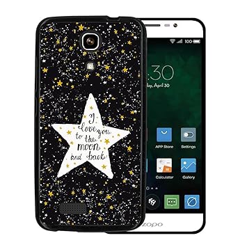 WoowCase Zopo Speed 7 ZP951 Hülle, Handyhülle Silikon für [ Zopo Speed 7 ZP951 ] Star Satz - I Love You to The Moon and Back 