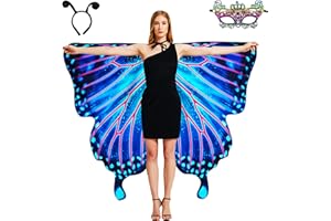 VARYOWOP Double-Sided Printing Butterfly Costume for Women, Adult Butterfly Wings for Woman, Halloween Costume Fairy Wing Cape