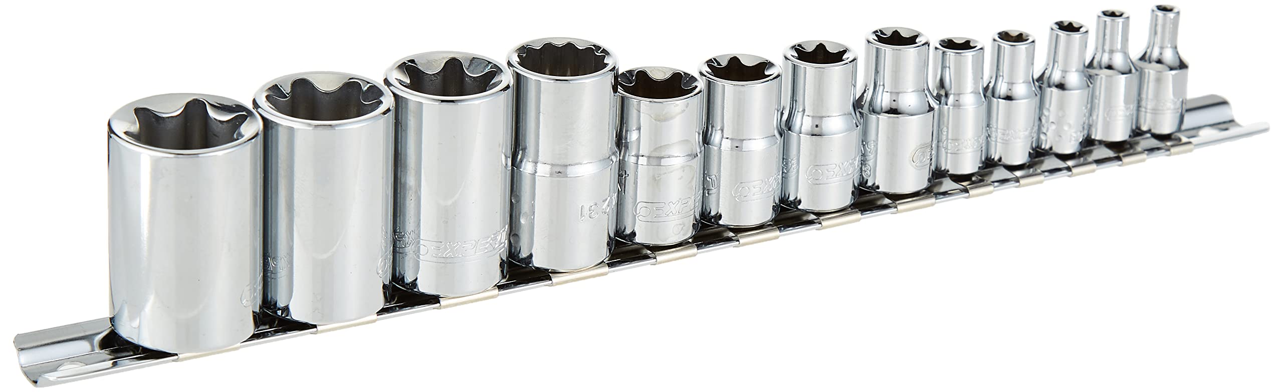 Britool E034801B Mixed Drive Torx Socket Set, 1/4"/ 3/8"/1/2", 13 Pcs