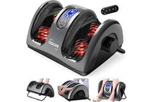 TISSCARE Shiatsu Foot Massager with Heat, FSA Eligible HSA Foot Massager for Plantar Fasciitis, Neuropathy, Circulation and Pain Relief, Massage Feet at Home/Office, Gift for Men and Women