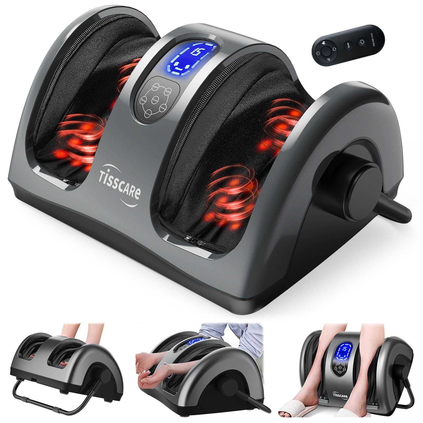 Photo 1 of TISSCARE Shiatsu Foot Massager with Heat, FSA Eligible HSA Foot Massager for Plantar Fasciitis, Neuropathy, Circulation and Pain Relief, Massage Feet at Home/Office, Gift for Men and Women