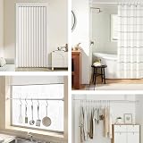 FRENESSA Shower Curtain Rod Stainless Steel Extendable 125-205cm White view 2