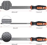 Preciva 3-in-1 Wood Rasp File Set 200mm Flat Half-Round Round High Carbon Steel view 3