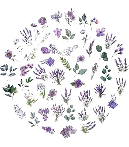Lavender flower stickers - België