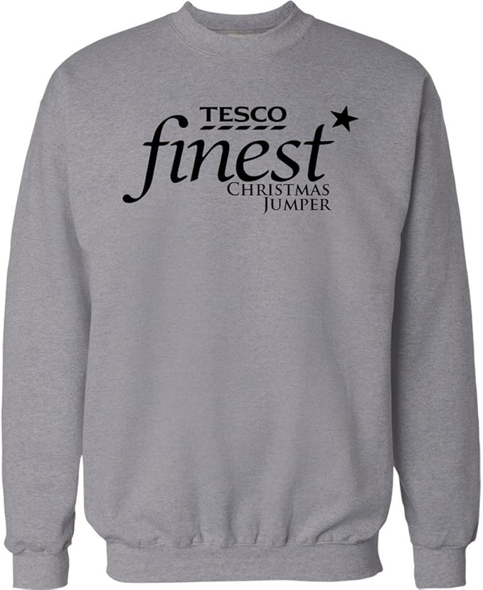 Mens Funny Christmas Jumper TESCO Finest Xmas Sweater Gift Present
