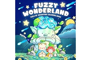 Fuzzy Wonderland: Coloring Book for Adults & Teens Featuring Tiny Cat and Little Friends Adventures in Fantasy Land (Cute & Cozy Coloring)