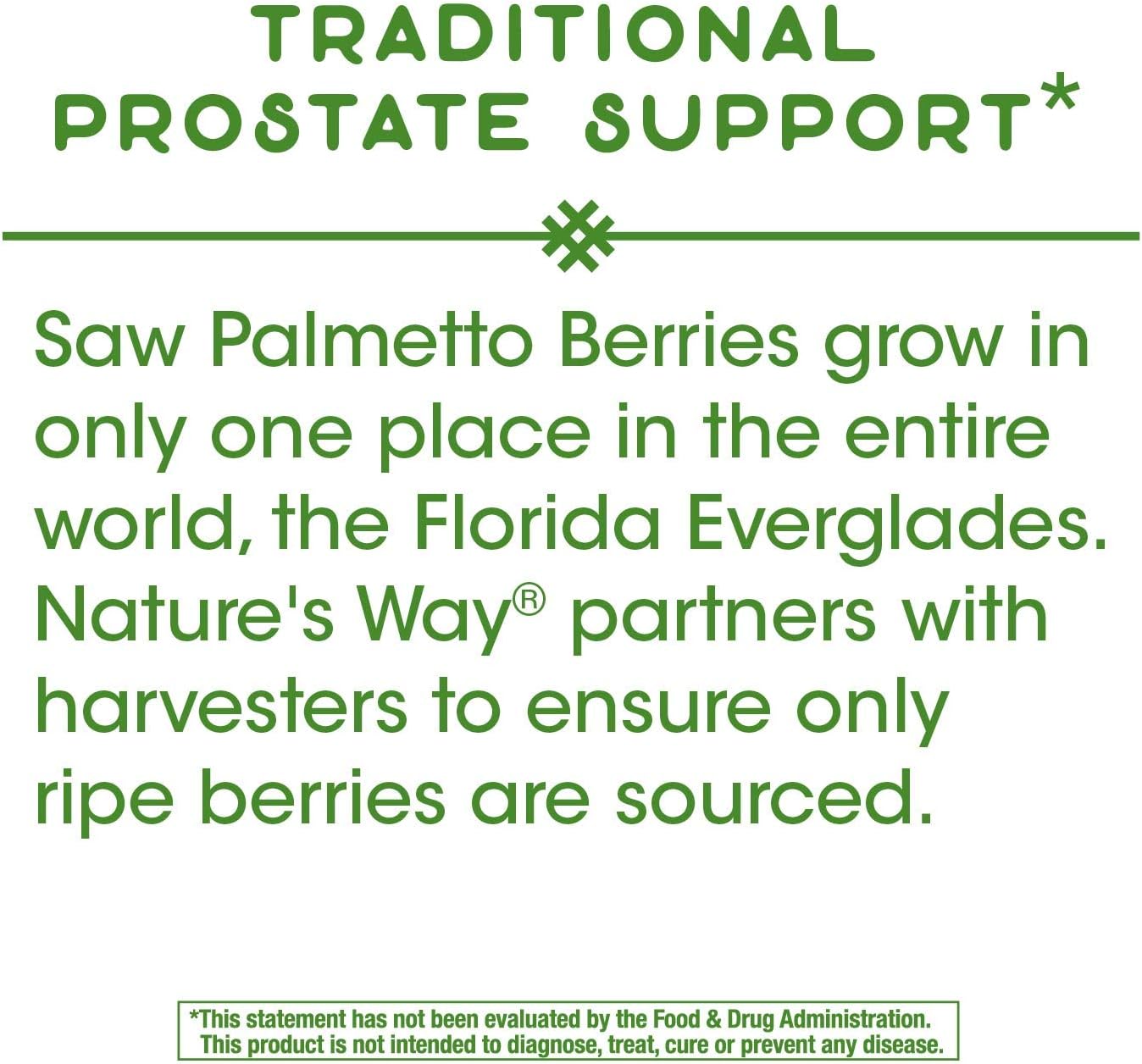 Nature's Way Saw Palmetto Berries; 585 mg; Non-GMO Project Verified; TRU-ID Certified; 180 Capsules: Health & Personal Care