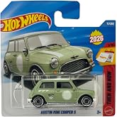 Hot Wheels Austin Mini Cooper S [Green] Then &amp; Now 1/10, 71/250, New for 2026! 1:64 Scale Diecast Toy Vehicle