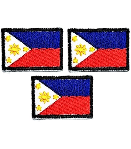 Philippines Country &ndash; Embroidery Flag Iron-in Or Sew On Patch 4&Prime;&times;2.67&Prime; - - USA