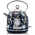 Laura Ashley Stainless Steel Electric Kettle 1.7 Liter - 1500W Rapid Boil Electric Kettles for Boiling Water - Electric Tea Kettles Automatic Shut Off - Overheat & Boil Dry Protection Cordless Kettle