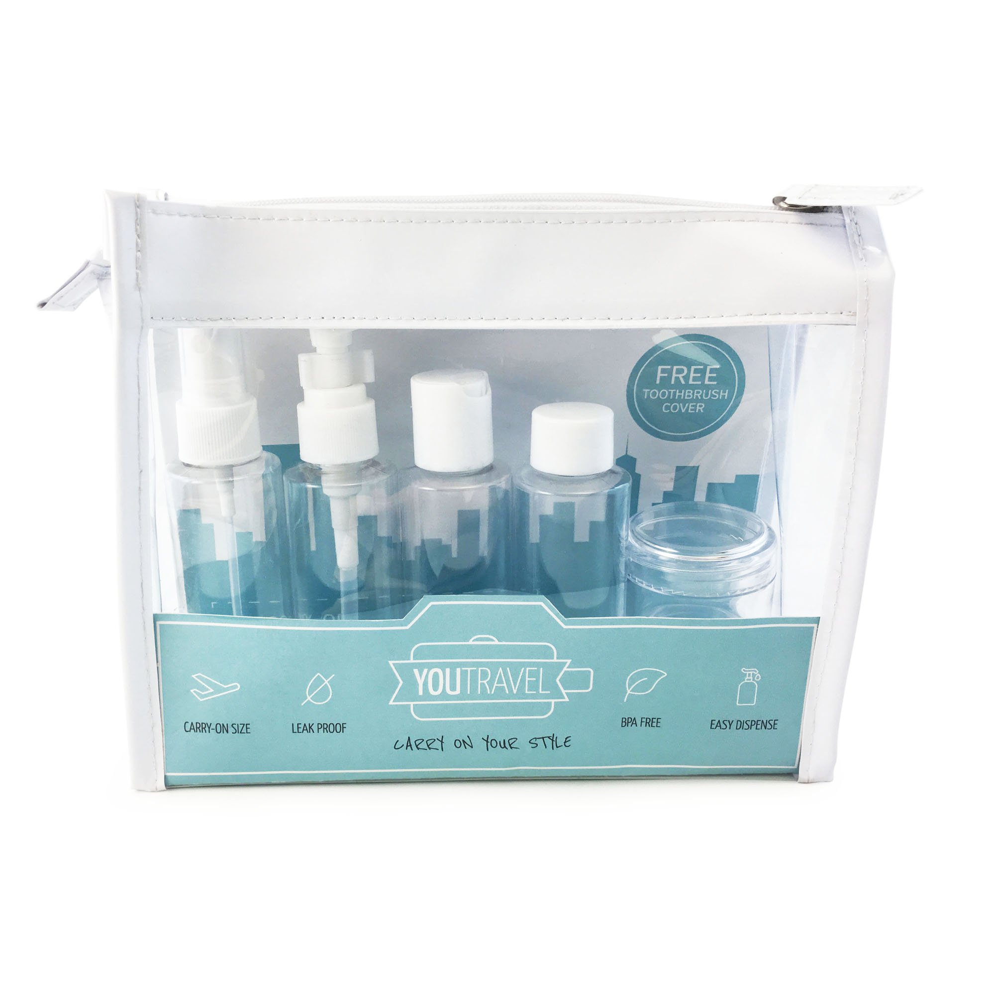 Sinide Travel Spray Bottles Set 10 Pcs for Makeup Cosmetic