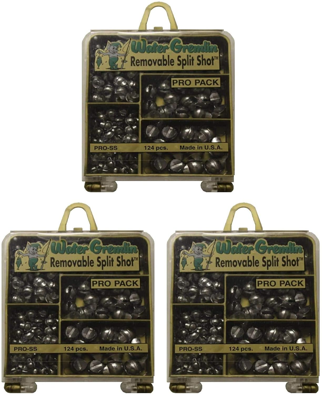 Water Gremlin Removable Split Shot Pro Pack, 48ea/BB, 36ea/3/0, 16ea/7, 12ea/5, 12ea/4, Multi: Sports & Outdoors