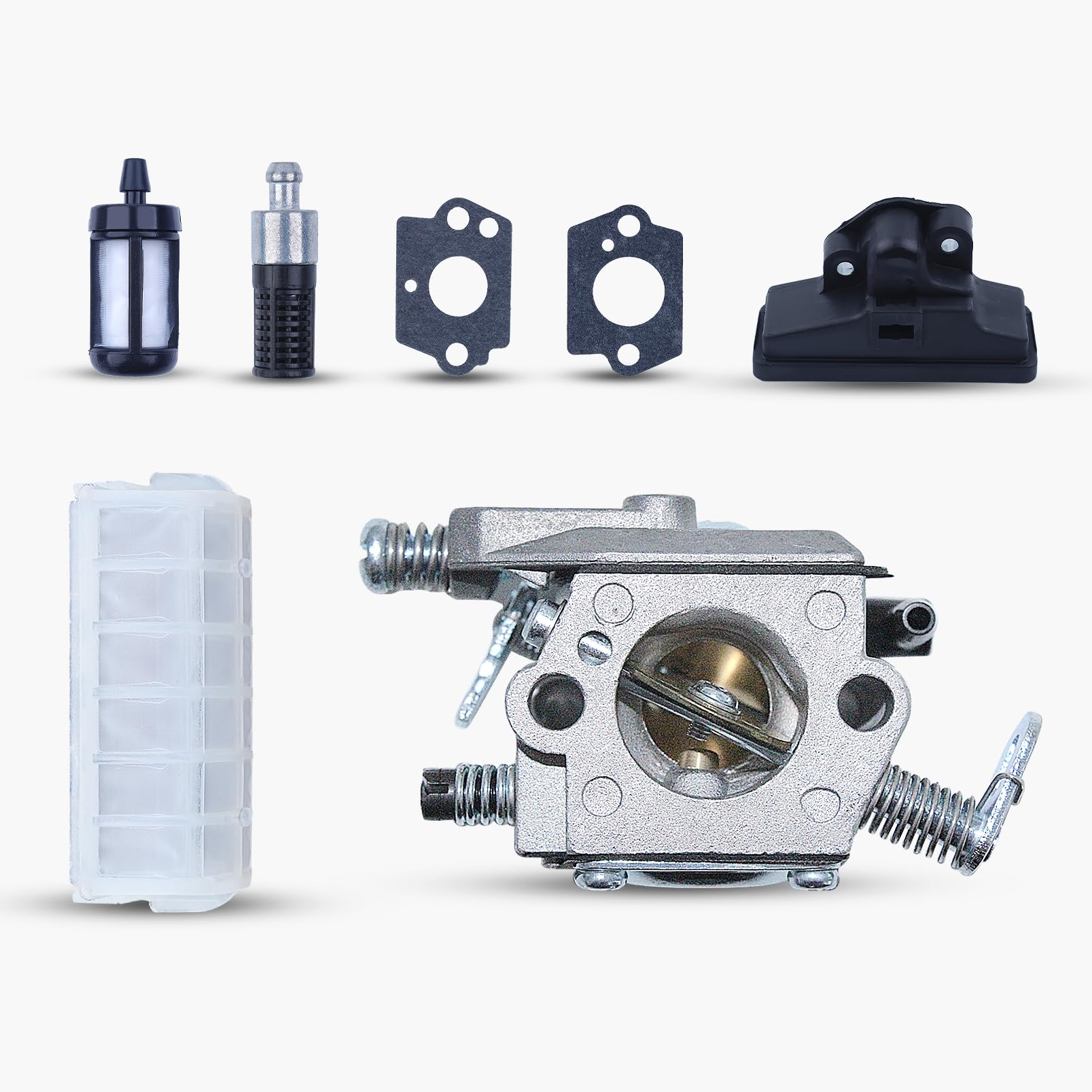 HAISHINE Carburetor for Stihl MS210 MS250 021 023 025 Chainsaw Replacement Spare Parts with Air Fuel Oil Filter 2pcs Carb Gaskets Kit