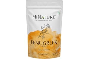 Mi Nature Fenugreek Powder - 100% Natural Trigonella Foenum Seeds - Pure Methi Powder - 227g (8oz/0.5lb) Resealable Pouch