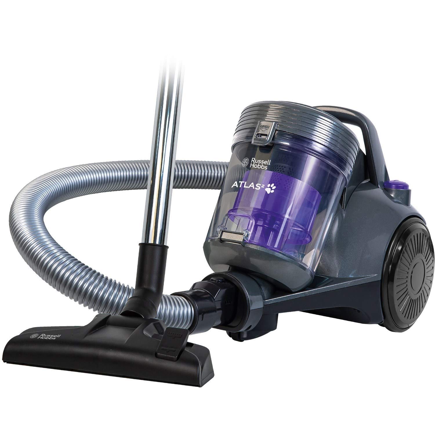 Russell Hobbs® Atlas2 Pet Cylinder Vacuum Cleaner, Lightweight, 2.5L Dust Capacity, Powerful 700W Strong Motor, Triple Dust-Lock Filtration, Turbo & 3-in-1 Multi-Tools, 2 Year Guarantee RHCV3601