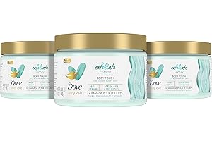 Dove Body Love Body Polish Exfoliate Away 3 Count for Rough, Bumpy Skin Body Scrub with AHAs for Silky Smooth Skin 12 oz