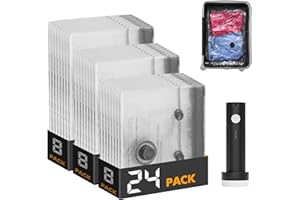 SpaceAid Travel Vacuum Bags for Luggage with Electric Pump, 24 Pack Vacuum Seal Bags for Clothing Travel, Space Saver Compression Bag for Backpack and Suitcase