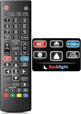 Backlit Remote for LG Smart TV, Universal Replacement for All LG TV Remote Control for Easy Nighttime Use.1-Year Warranty.