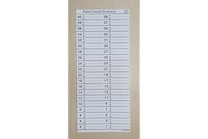 Littversions Inverse 40 Circuits 2 Labels Vinyl Fuse Box Circuit Breaker Upside Down Panel Directory Labels Stickers Decals for All Electrical Panel/Load Centers Waterproof
