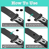 jeufun 4 Pairs Seat Belt Stop Button Anti-Slip ABS Black view 3