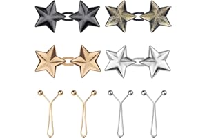 ATOPXiNG 8 Sets Pant Waist Tightener, Premium Waist Tighteners for Pants Women, No-Sew Pants Jean Clips to Tighten Waist, Adjustable Waistband Tightener for Loose Jeans, 4 Colors/ 2 Styles