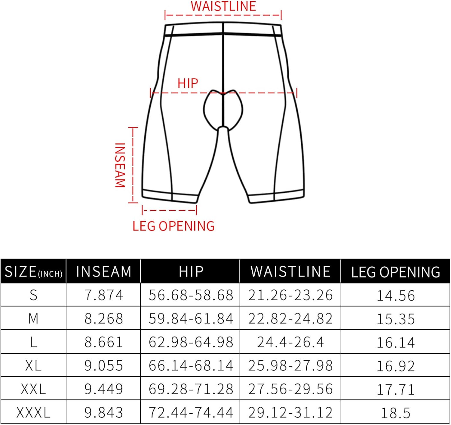 beroy Men Cycling Shorts with Padding,Bike Shorts Cycling Underwear: Clothing