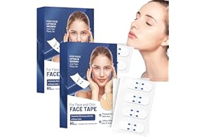 BRYANTURE 120Pcs Face Tape Lifting Invisible, Instant Face Lifting Sticker, Face Lift Tapes and Bands for Jowls, V-Shaped Instant Face Tapes for Double Chin