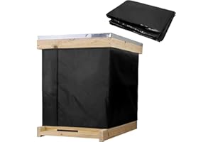 codree 10 Frame Winter Bee Hive Wrap- 1 Deep Box & 1 Medium Box 600D Oxford Beehive Winter Protection Cover- Cozy Windproof Warm Bee Hive Insulation Wrap for Most Bee Hive (85" x 17")