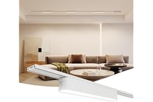 KNYELYNS 6.6FT Track Lighting with 3 x 4000K Floodlights Kit, Ultra-Thin Magnetic Track Lighting Rails Non-Build-in Design fo