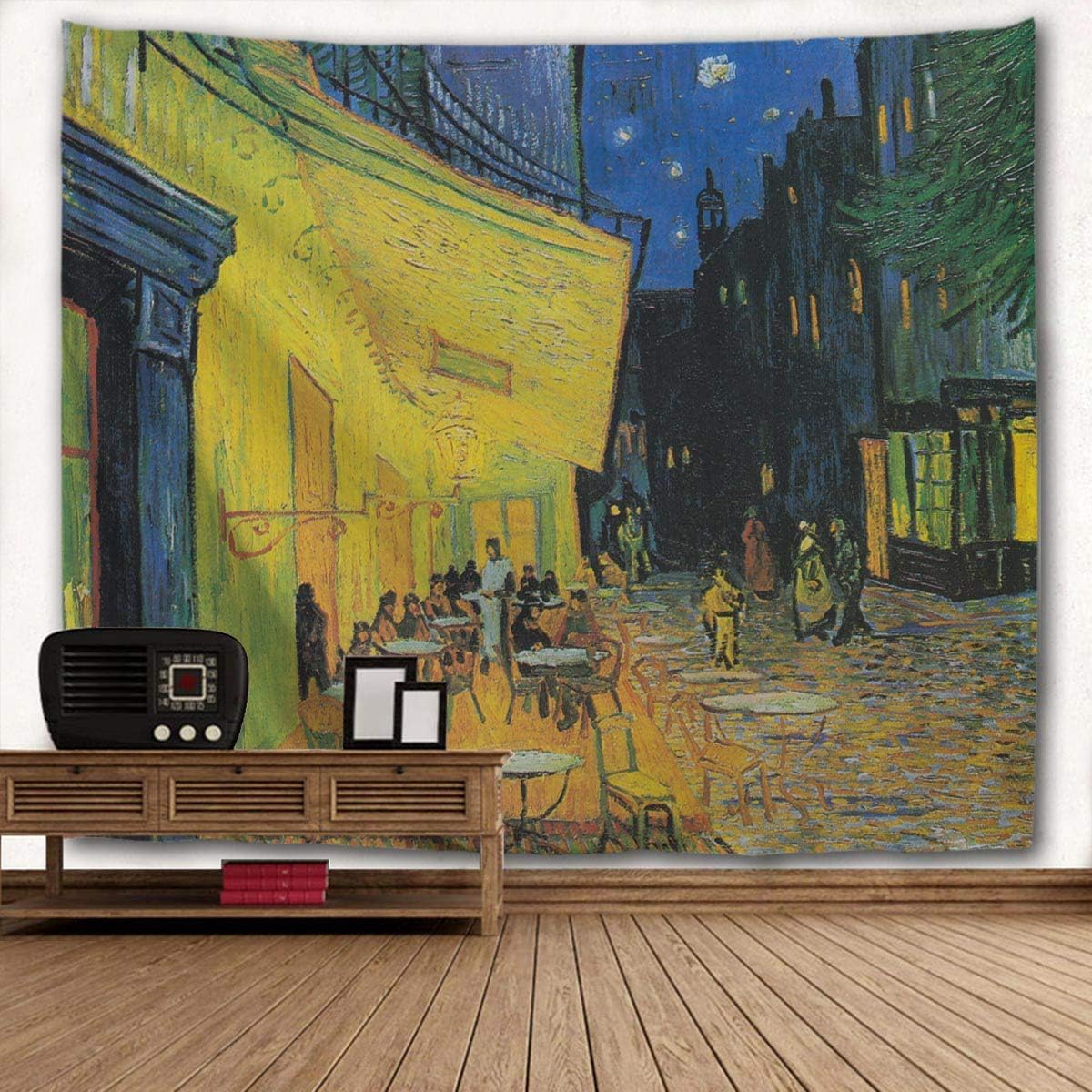 Tapestries - WIHVE Tapestry Van Gogh Cafe Tapestry Wall Hanging Home Decor for Living Room Bedroom Dorm Room 80 x 60 inches