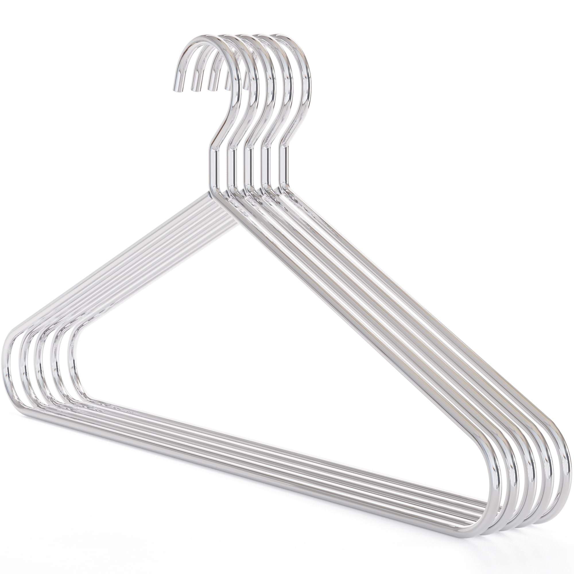 Hangerworld 10 Strong 45cm Heavy Duty Chromed Steel Coat Suit Jacket Motor Bike Leathers Clothes Trouser Bar Hangers.