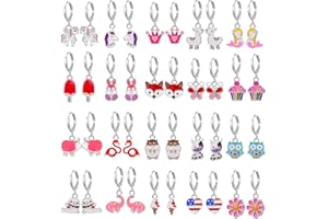 TAMHOO 20 Pairs Hypoallergenic Earrings for Girls- Cute Dangle Earrings with Mini Hoop Earrings for Teen Girls