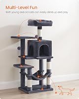 Feandrea Cat Tree Tower 112 cm Multi-Level Plush Condo with 4 Scratching Posts view 4