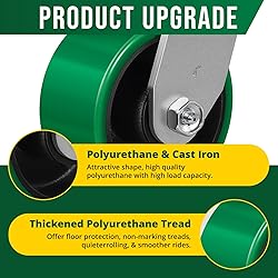 HANDSAMMU 4" Caster Wheels, Heavy Duty Polyurethane