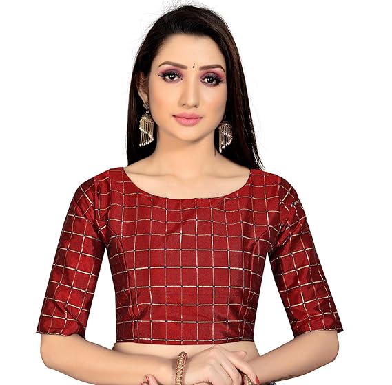 Women's Satin Silk Readymade Saree's Blouse