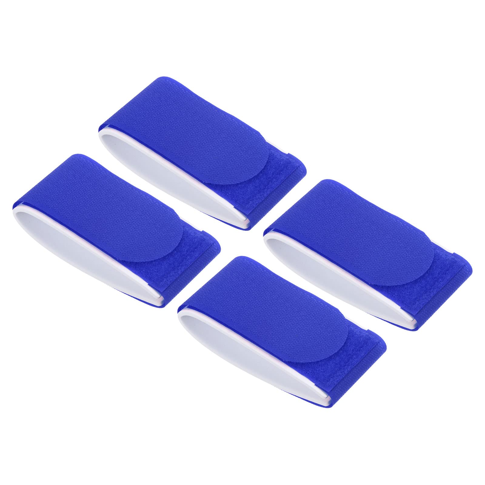 PATIKIL 45cmx5.5cm Ski Strap Fasteners, 4 Pack Adjustable Carrier Strap Ski Wraps Ski Accessories for Skis and Pole, Blue