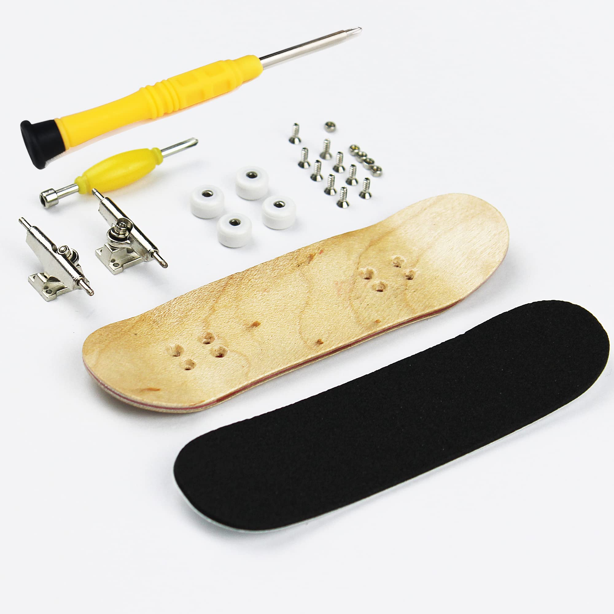 Wood Finger Skateboard Professional Fingerboards Wheels with Bearings Mini Fingerboard Finger Toy for Adults and Kids
