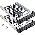 AIHG 2pcs 3.5" SAS SATA SATA Hard Drive Caddy Tray Enclosure Compatible for DELL PowerEdge R310 R320 R410 R415 R510 R515 R610 R710 T610 T710 KG1CH F238F (KG1CH-2PCS)