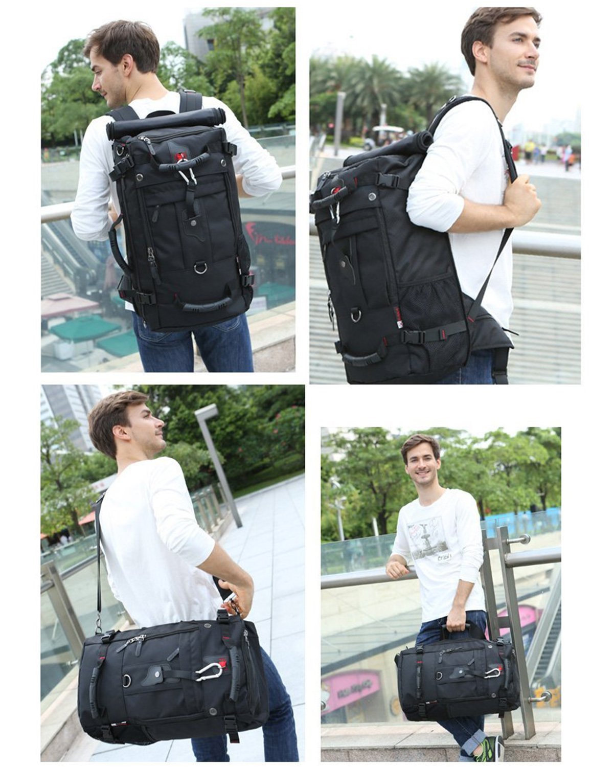 Travel Mountaineering Backpack Climbing Camping Hiking Knapsack Tactical Daypack Weekender Overnight Bag for Men Women