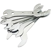 Singzhu 6 PCS Ultra Thin Galvanizing Double Headed Wrench Set - Open-End Mini Wrench Set, Ultra Light, Metric Size 5.5mm-24mm