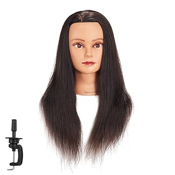 female mannequin head with hair