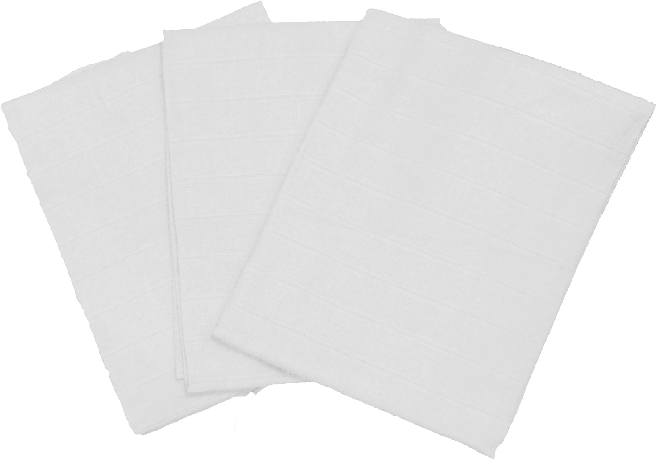 Muslinz Premium Muslin Squares 100% Cotton Supersoft x 3 in WHITE