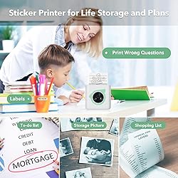 Bisofice Pocket Printer Wireless Bluetooth Thermal