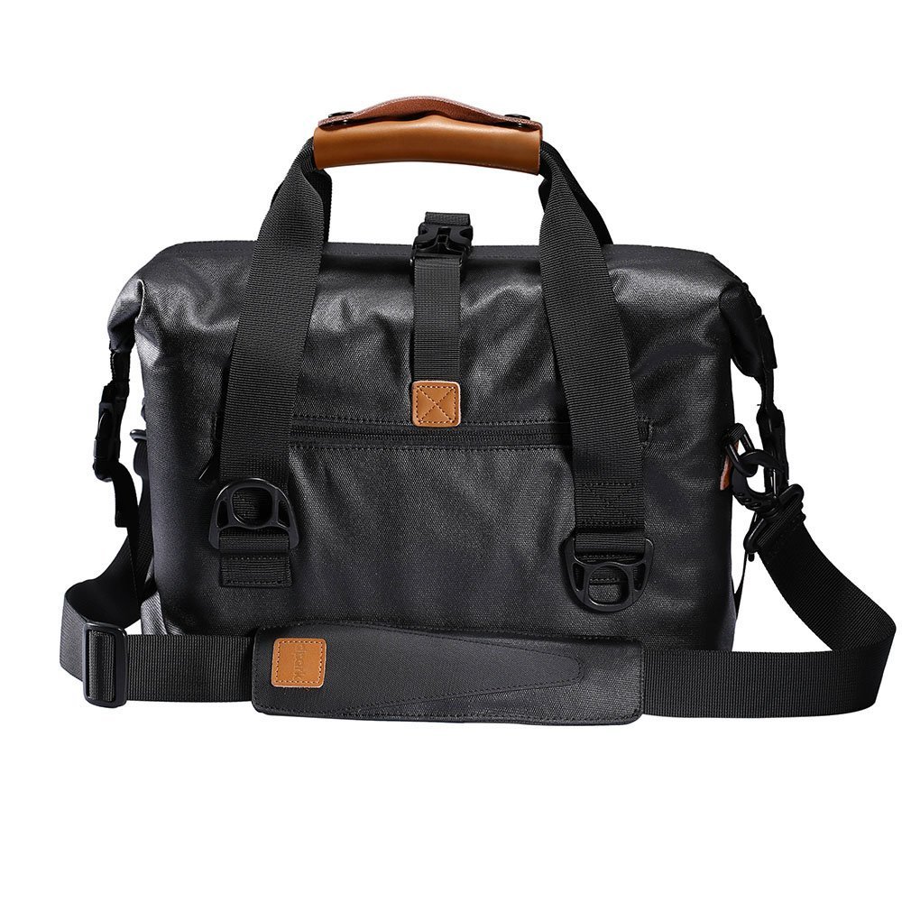 Shoulder Messenger Bag Waterproof DSLR SLR Digital Camera Bag Case Shockproof Backpack Profession Travel Photography Bag Gadget Organizer (Balck)