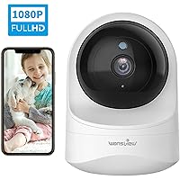 Baby Monitor Camera, Wansview 1080PHD Wireless Security Camera for Home, WiFi Pet Camera for Dog and Cat, 2 Way Audio, Night Vision, Works with Alexa Q6-W