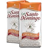 Caf&eacute; Santo Domingo Caracolillo Peaberry, Ground Coffee, 16 oz, Pack of 2 | From Dominican Republic, Bag, Kosher, Gluten Free